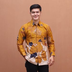 KEMEJA BATIK TERLARIS BATIK MODERN BAJU BATIK PRIA LENGAN PANJANG SIZE M L XL XXL BATIK PEKALONGAN
