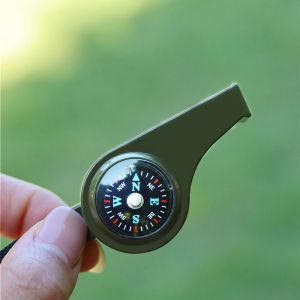 Multifunctional Whistle 7 in 1 Outdoor Survival Tool Whistle Compass Led Flashlight Emergency Whistle Safety Whistle