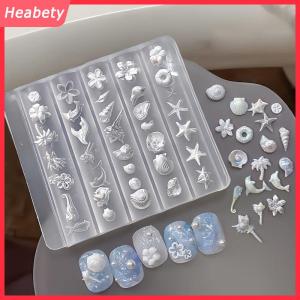 Heabety 3D Khuôn Silicone Móng Tay Nghệ Thuật Trang Trí Tự Làm Hoa Thiết Kế Mẫu Khuôn Cho Móng Tay Đồ Trang Sức Thủ Công Móng Tay Trong Suốt Khuôn Công Cụ
