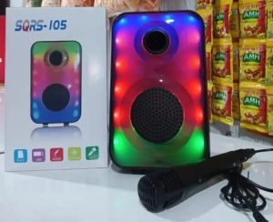 Speaker Karaoke Yang Dilengkapi Dengan Speaker Mic Karaoke Dan Variasi Lampu Warna Warni SQRS HL-105 Full Bass/ Speaker Bluetooth Karaoke Portable Wireless