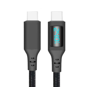 240W USB C để USB C cáp nhanh chóng Đèn Led Sạc hiển thị bện Nylon cho điện thoại 15 và nhiều hơn nữa thiết bị điện tử cung cấp điện