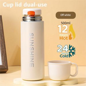 900ml Stainless Steel Thermos Tumbler  With Handle And With Handle For Hot And Cold Outdoor Car Trave Stainless Doubl Vacuum Insulated Bottle earphea