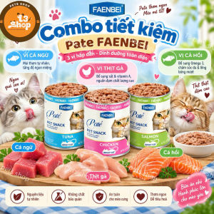 combo Pate Faenbei 375gr hàm lượng thịt cao dành cho mèo ( Ngon miệng Dinh dưỡng cao Cho mọi độ tuổi ) - T3 PETS SHOP