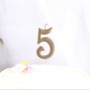 Zaman Now - Birthday Candle Number / Lilin Ulang Tahun Bentuk Angka 0- 9 Warna Gold Rosegold Silver / Lilin Pesta Ulang Tahun