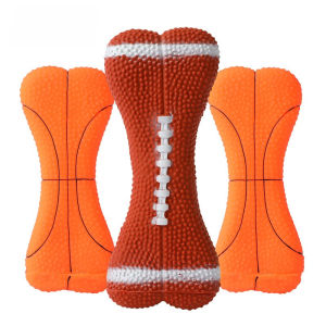 🐾 Durable Dog Chew Toy For Puppies/Interactive Pet Squeaky Bone/Bite Resistant/Teeth Grinding Toy/TPE Rubber/Indoor Play/Relieve Boredom/Sound-Emitting Dog Toy/Training Aid For Small Medium Dogs/Safe & Non-Toxic/搪胶骨头发声磨牙玩具
