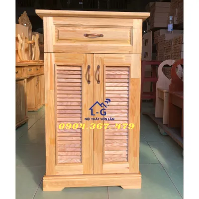 [HỎA TỐC HCM] Tủ giày gỗ thông ngang 60cm - tủ giày gỗ tự nhiên giao hàng hỏa tốc