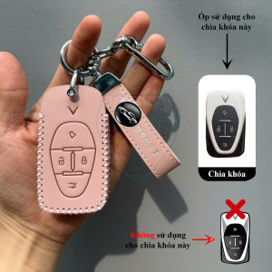 Ốp Chìa Khóa Xe Điện V.i.n.f.a.ss.t VF6 VF7 VF8 VF9 Chìa Form Mới Hợp Kim Cao Cấp Phối Da 3 Màu lựa chọn