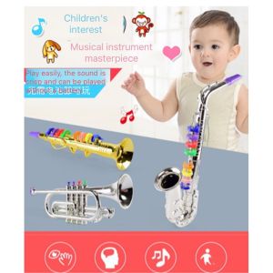 Childrens Music Toy - Simulation Saxophone for Kids - French Horn Clarinet - Stage Performance Props - Playground Toys
