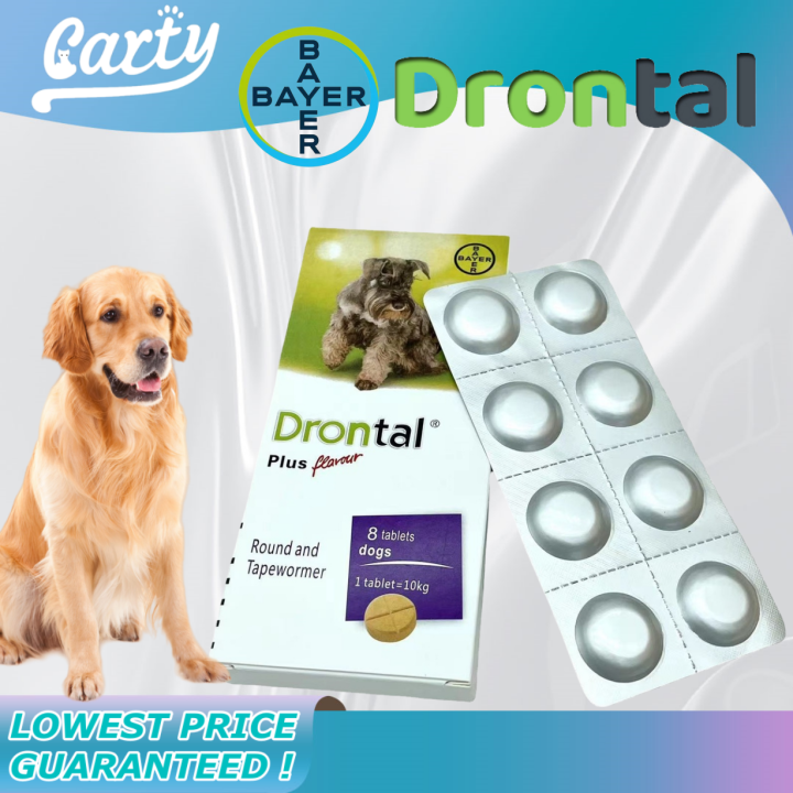 Drontal Plus Dogs Dewormer Tablets for Dogs Chewable 1