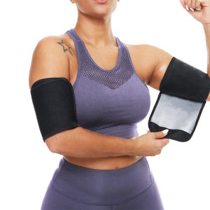 Women Sauna Arm Trimmer Sweat Shaper with Compression Sleeves Sauna Arm Sleeves 2 Pack Adjustable