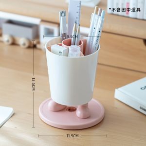 360° Rotating Pen Holder 4 Compartments Removable Marker Holder Organizer for Home and Office Decorating
