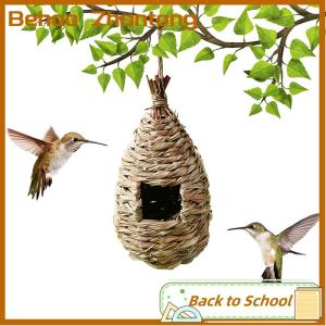 Behoo Birds Nest Outdoor Hand-weaved Decorative Bird House Bird Cage Shelter Weaved Hanging Parrot Nest Creative Handmade Bird Cage