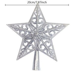 Christmas Tree Top Star Decoration Glitter Three-Dimensional For Home Christmas Tree New Year