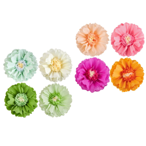 4Pcs Tissue Paper Flower Balls Handmade Paper Flower Balls Ceiling Hanging Ornament for Wedding Party Decoration