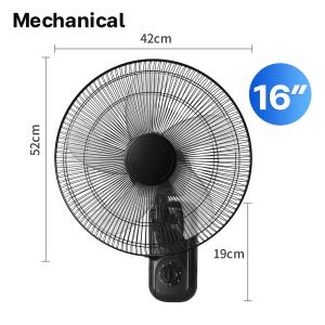 GENGYAN Wall fan 16 inch wall fan home remote control wall fan strong wind with remote control electric fan