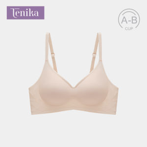 TENIKA บราไร้ขอบ เสื้อใน ฟองน้ำบางมาก ระบายอากาศได้ดีเย็นสบาย สามมิติ ดันทรงแนบสนิท -057