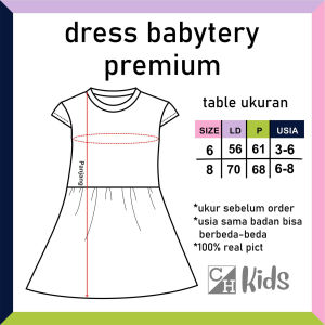 dress anak babyterry premium/ dress anak kekinian/ dress anak murah/ gaun anak perempuan/ gaun anak murah/ pakaian anak perempuan/ baju anak perempuan
