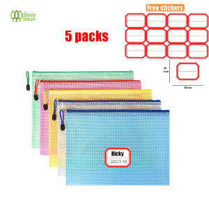 10 PCS A4 Size Zipper Pockets With Identification Note Zipper File Bags Bags For Sorting And Storage Letter Size A4 Suitable For Travel School Board Games And Office Supplies