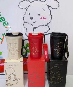 แก้วลายมิกกี้เมาส์มี3สีแก้วเก็บความร้อน-เย็น ลายมิกกี้เมาส์สแตนเลส 304