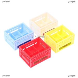 [COD] yixiayun 1:12 Dollhouse Miniature Basket Drink Storage Basket Beer Cofee Basket Model Kitchen Decor Toy Doll House Accessories