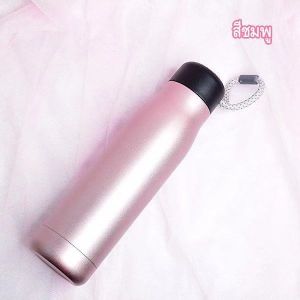 กระบอกน้ำ มีเชือกจับ สแตนเลส เกรด304 ไม่เป็นสนิม เก็บอุณหภูมิ ร้อน-เย็น กระติกน้ำสูญญากาศ(500ml)