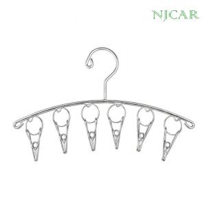 ZTQS  ไม้แขวนหนีบผ้า ตากผ้า หนีบชุดชั้นใน ถุงเท้า ทำจากสแตนเลส เคลือบชิลิโดนกันลื่น H700