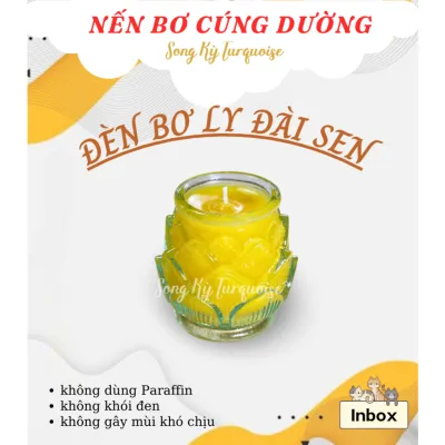 Nến Bơ Cúng Phật - Nến Bơ Ly Đài Sen Hương Thơm Tự Nhiên - Nguyên Liệu Nến Bơ Song Kỳ