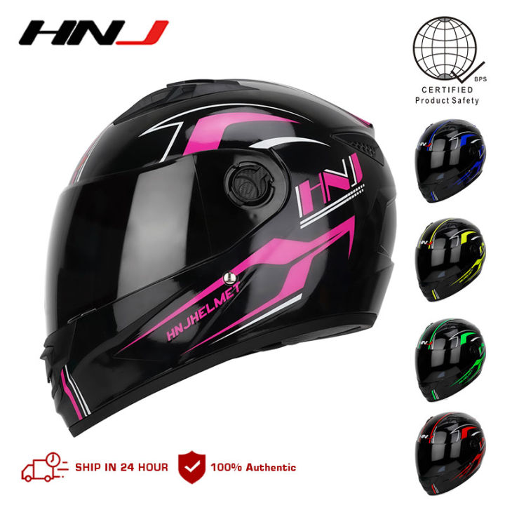 Hnj Helmet Pink HNJ 855-1 Helmet Motorcycle Full Face Man Single