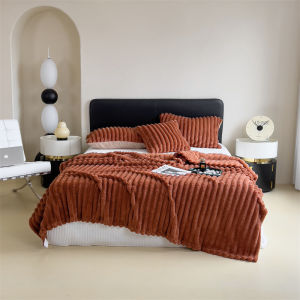 Heavy Weight Rabbit Plush Thickened Velvet Blanket Solid Color Sofa Decorative Blanket Office Thermal Blanket Beibei Velvet Blanket