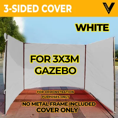 [SG SELLER] Gazebo Canopy Tent Heavy Duty Canvas Foldable Retractable Cover Waterproof Steel Stand Top Cover Side Cover Roller Bag Cover Tent