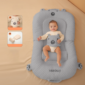Đệm ngủ kết hợp 2 lớp vải (sire đại) dành cho trẻ sơ sinh từ 0 đến 4 tuổisản phẩm gồm 4 chi tiết cho bé
