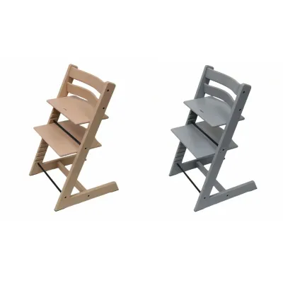 PROGRESS Growing Up Baby High Chair Set Solid Wood Height Adjustable With Sleeping Cushion Rail Feeding Dining Table New