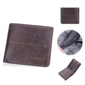 Baellerry Dompet Lipat Tebal D3242 Datar Bahan Kulit Sintetis Kilat Lilin Muat Banyak