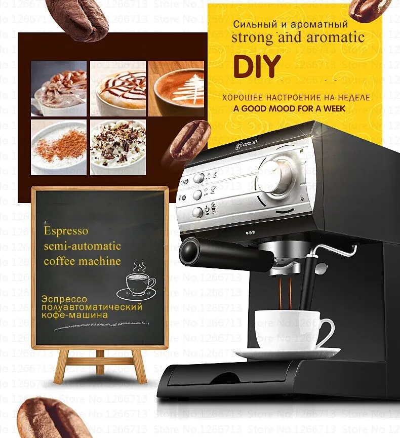 Donlim Mesin Kopi Semi Automatic Espresso Coffe 20 Bar DL-KF6001