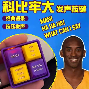 Funny Voice Keychain 搞笑语音钥匙扣 – KOBE What Can I Say 经典语音 减压发声按钮玩具【升级款】