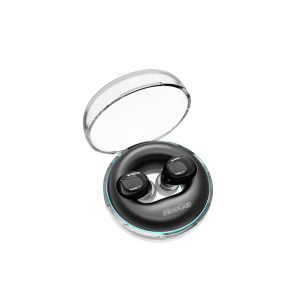 MeeGoo Mini Earphones Compact lightweight Low-Latency Bluetooth Headphone Mini Transparent Swimming Ring TWS True Waterproof Wireless Sports Headset