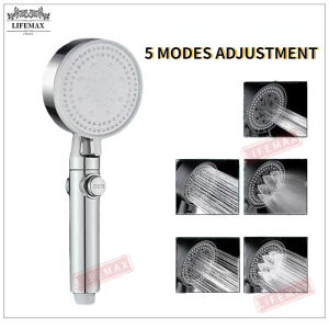 [SG Seller]5 Modes High Pressure Handheld Shower Bath Heads SPA Nozzle Bathroom Accessories Shower head