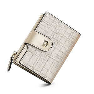 FOXER 2026 New Cowhide Leather Womens Short Wallet High Quality Clutch Card Purse Mini Fashion Female Folding Anti-theft Bag2026