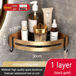 2 Layers Punch-free Bathroom Corner Shelf Corner Rack Corner Shelf Bathroom Organizer Toilet Cr Show