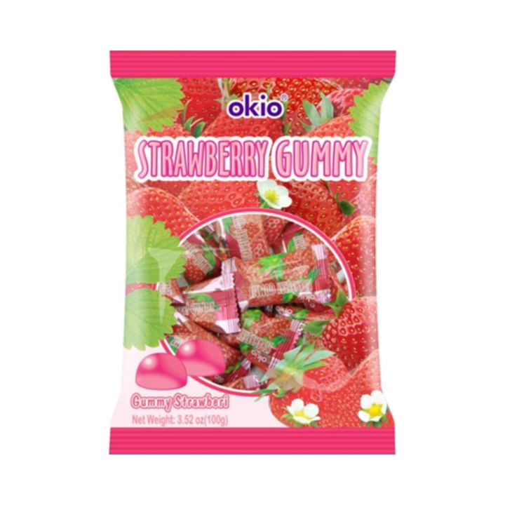 OKIO โอกิโอ กัมมี่รสสตอเบอร์รี่ 100 กรัม | Lazada.co.th