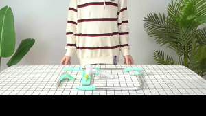 Aluminum Telescopic Window Cleaner Smart Angle Adjust Window Cleaning Tool with Squeegee for External Double Faced Window Glass