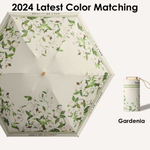 Pelindung matahari ringan payung matahari matahari wanita dan hujan dwi-guna lipatan perlindungan UV mini padat payung mudah alih payung poket