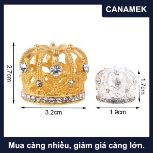 【CANAMEK】 Nhà Búp Bê Thu Nhỏ Vàng Bạc Bronze Mini Kim Loại Hợp Kim Vương Miện Mô hình Búp Bê Đồ Chơi