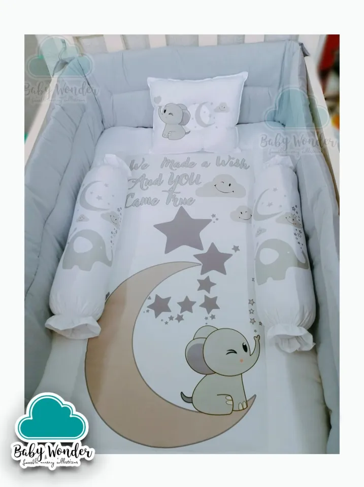 Cute Baby Bedding Design Baby Comforter with Bumper Guards and Pillow set by Baby Wonder Lazada PH