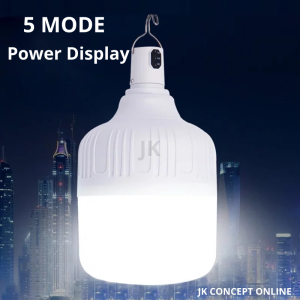 JK 40W 80W 100W 200W 5 Mode Power Display Usb Rechargerable LED Bulb Lamp For Night Market Pasar Malam Light Outdoor