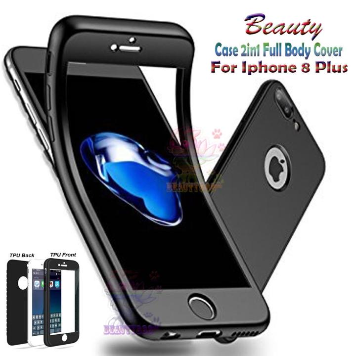 Beauty Soft Case Iphone Plus Ukuran Inch Black (2in1) Case