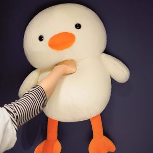 ZEEMIN 100cm New Fat Cute White Duck Plush Toy Soft Stuffed Cartoon Animal Goose Doll Hug Pillow Sofa Cushion Best Gift for Girls