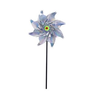 NOBLELYN Weatherproof Bird Repeller Pinwheels Sparkly Anti Birds Scarecrow Pinwheel Durable Multifunction Anti Birds Windmill for Garden