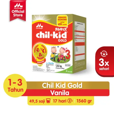 Morinaga Chil Kid Gold Susu Formula Pertumbuhan Anak Usia 1-3 Tahun Vanila 1560gr