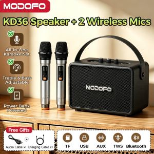 MODOFO 65W Karaoke Bluetooth Speaker with 2 Mic Deep Bass Portable Party Speaker for Home Outdoor